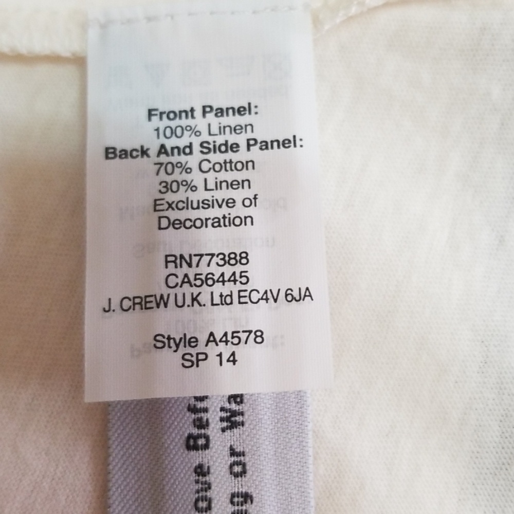 Madewell Women Tank Top White Linen Embroidered M - Picture 7 of 8